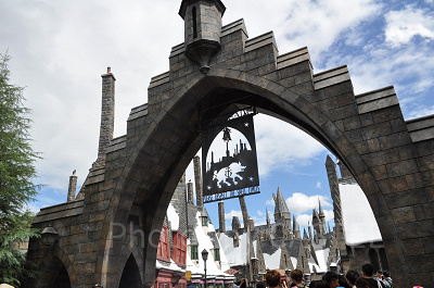 USJのハリーポッターエリア入り口