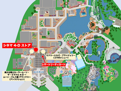 USJ×セーラームーングッズ販売場所地図