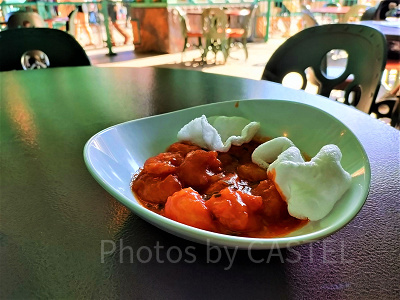 ヴォルケイニア・レストラン:海老のチリソース