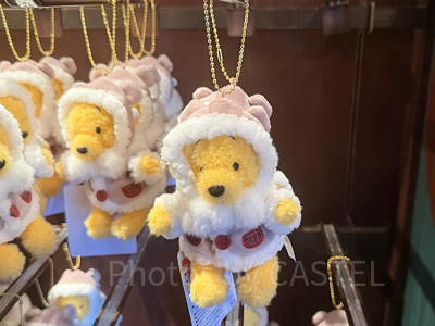 プーさんぬいぐるみバッジ(クリスマスグッズ2025)