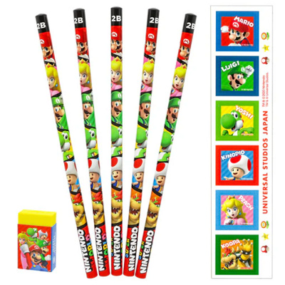 消しゴム付き2B鉛筆セット