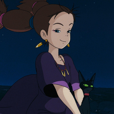 両親の元を離れた日に出会う先輩魔女と先輩黒猫／魔女の宅急便