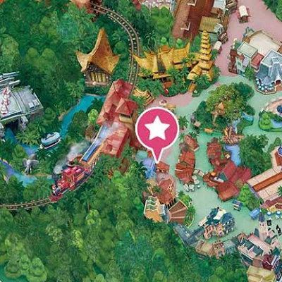 アドベンチャーランド・バザールの場所（地図）