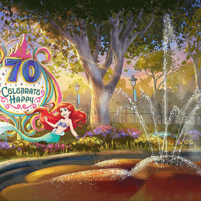 アナハイムディズニーランドリゾート70周年のデコレーション