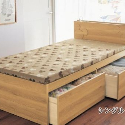 ミッキー収納付きベッド