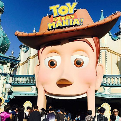 大きなウッディの顔はSNS映えバッチリ