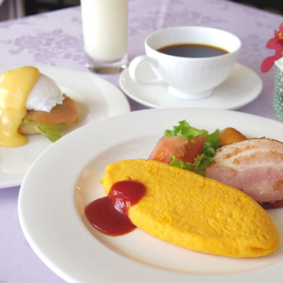 スカイレストラン・サンセットの朝食バイキング
