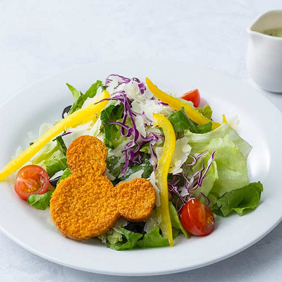 シーザーサラダ、クリーミーバジルドレッシング