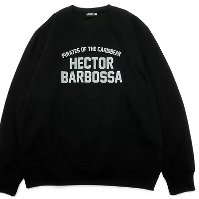 【キャラチョイ】パイレーツ・オブ・カリビアン HECTOR BARBOSSA スウェット(ブラック）
