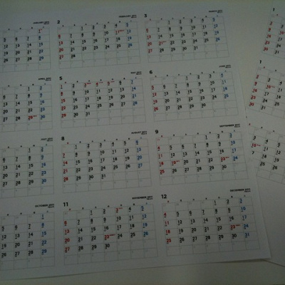 カレンダーを確認しましょう