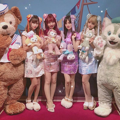 チャイナ服×ツインお団子のチャイボーグコーデ