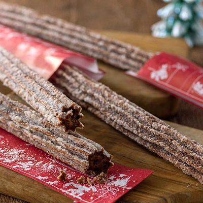 クリスマス限定のチョコレートチュロス