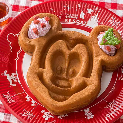 クリスマスのミッキーワッフル