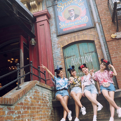 カラフルアロハシャツコーデ①