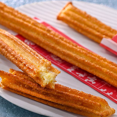 ひんやりクールチュロス（クレームブリュレ風）