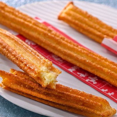 ひんやりクールチュロス（クレームブリュレ風）