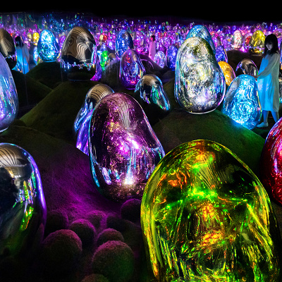 呼応する小宇宙の苔庭 - 固形化された光の色, Sunrise and Sunset