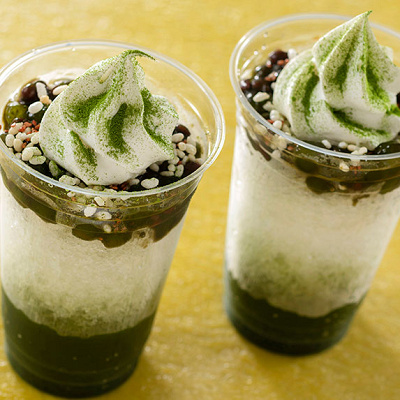 クリーム・シェイブアイス（タピオカ抹茶あずき）