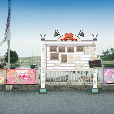 デコレーションされた掲示板