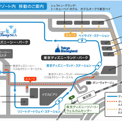 ディズニーリゾートクルーザーのルート