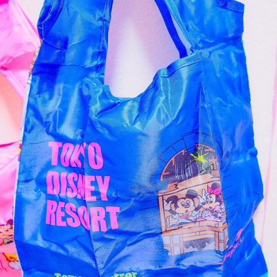 ディズニーリゾート限定エコバッグ④：タワー・オブ・テラー（青）