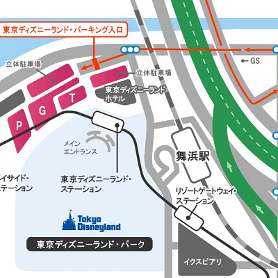 ディズニーランドの駐輪場