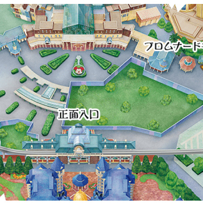 ディズニーランドの着替えスペースの地図