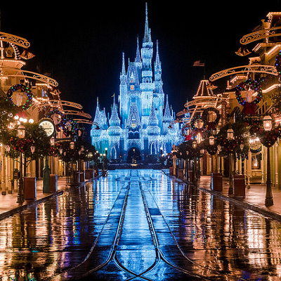 雨の日のディズニーランド