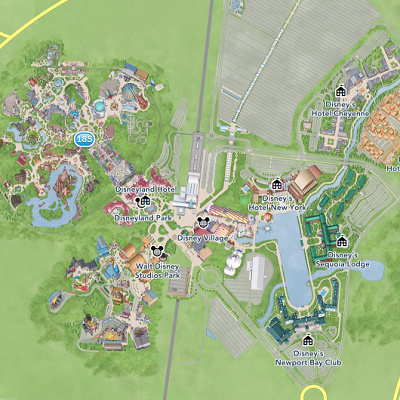 ディズニーランド・パリの地図