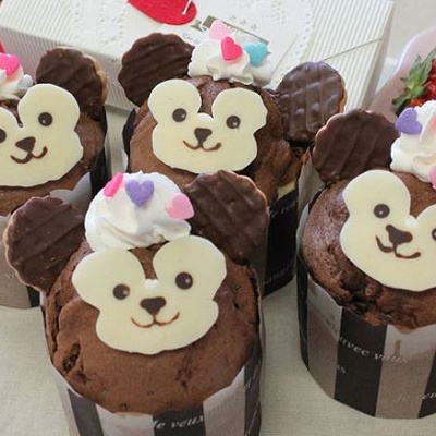 ダッフィーカップケーキ