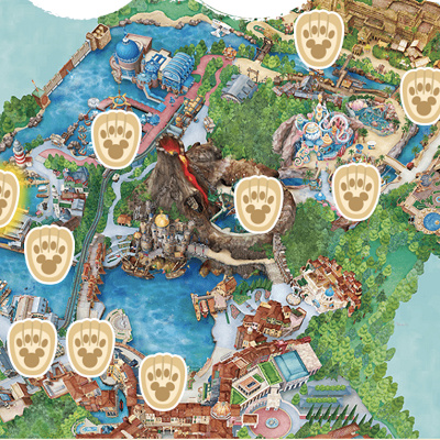 ダッフィーフォトスポットの場所