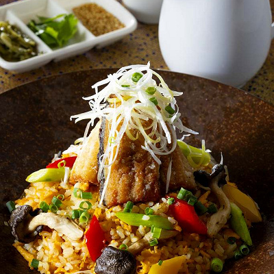 鰻の炒飯　上湯スープ添え