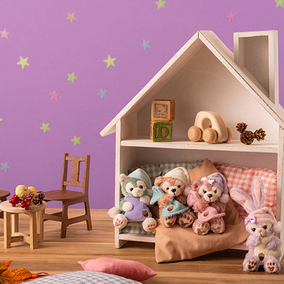 ダッフィーたちと一緒にパジャマパーティーを楽しもう♪