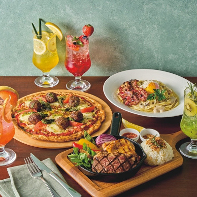 ランチタイムはイタリアンやグリルプレートが楽しめる！