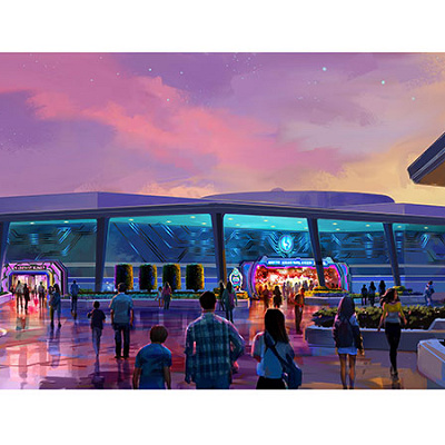 東京ディズニーランドのシュガーラッシュの新アトラクションの外観