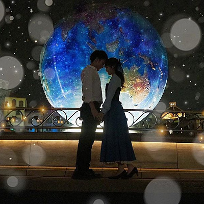 おでこくっつけポーズ