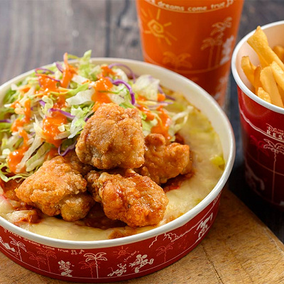 フライドチキンのライスボウル（BBQソース）