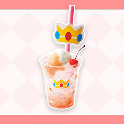 フルーツ・クリームソーダ　ピーチ姫の桃クリームソーダ