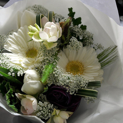 即席の美しいブーケをもらえる！