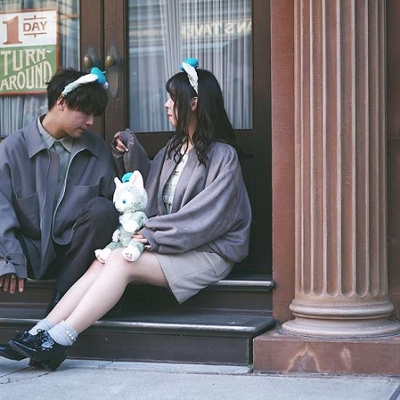 グレーのワントーンコーデ