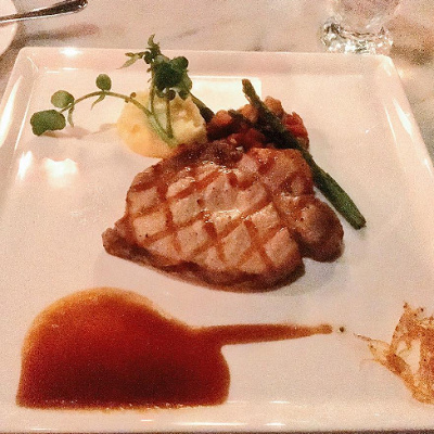 ポークのグリエ、グレイヴィーソース