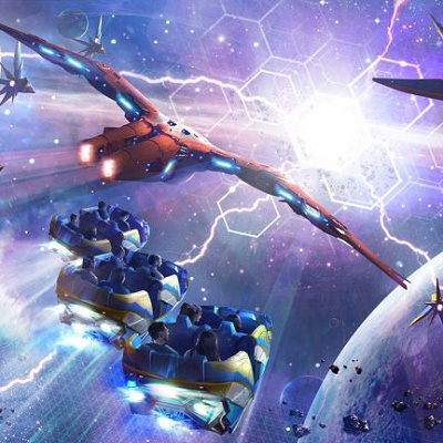 「ガーディアンズ・オブ・ギャラクシー」のアトラクション「Guardians of the Galaxy: Cosmic Rewind」