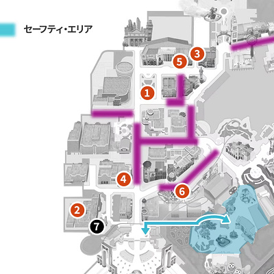 「ハロウィーン・ホラー・ナイト2024」の開催場所マップ