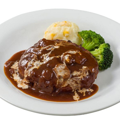 ハンバーグ、デミグラスソース