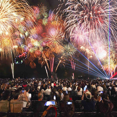 見どころ②：日本最大のカウントダウン花火