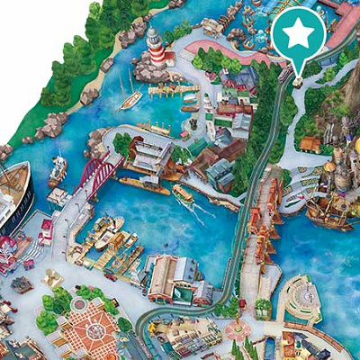 ディズニーシーチュロス：ハイタイド・トリートの場所マップ