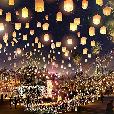 ひらかたパーク「光りの遊園地」ランタンカーニバル広場