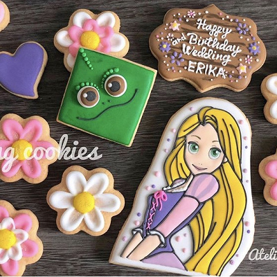 ディズニープリンセスイラスト活用法④：アイシングクッキー