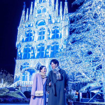 夜のハウステンボスが白銀の世界に／ハウステンボスのイルミネーション2022