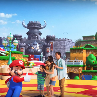 任天堂マリオエリア「SUPER NINTENDO WORLD」でマリオとふれあうゲストのイメージ